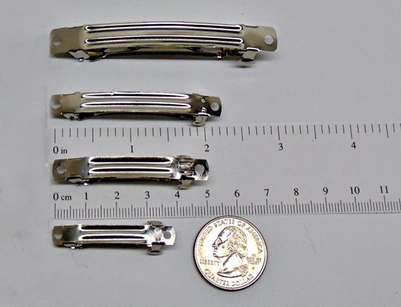 Hair BARRETTES Clips ~ DIY Hair Accessories ~ Four Lengths 1.5" to 3" ~ French Style Nickel-free