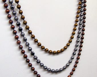 4.5mm BALL Chain Necklace / Bracelet / Anklet Antique Finish ~ Medieval Brass / Mystic Red (Antique Copper)  Dungeon (Dark Antique Silver)