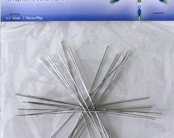 4" SNOWFLAKE Ornament Wire Forms   (4.5" BeadSmith Brand ) 7 Wires per pack   4 inch   You add Beads ~ Make mobiles / sun catchers