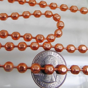 COPPER Bracelets or Anklets  ~ Faceted Ball Chain 6.3mm ~ #13 Size~  Get one or more for stacking ~ U.S.A. made 99.93% Pure 6mm  Nickel Free