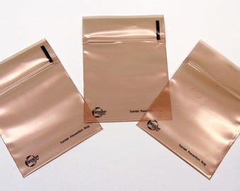 Bolsas antideslustre Shine Rite con protección anticorrosiva para joyería fina de oro y plata y metales preciosos. 4 tamaños. Autosellables.