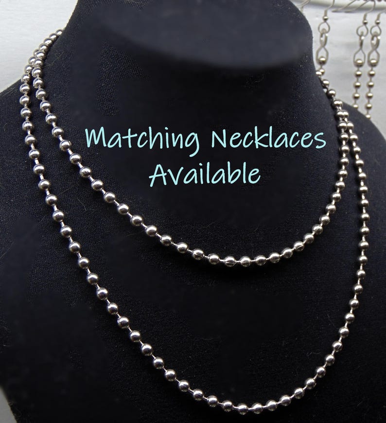 Chunky Stainless Ball Chain Dangle Earrings ~ Industrial Design ~ Linear Drop ~ All stainless steel ~ Make your Statement Pick your Length immagine 8