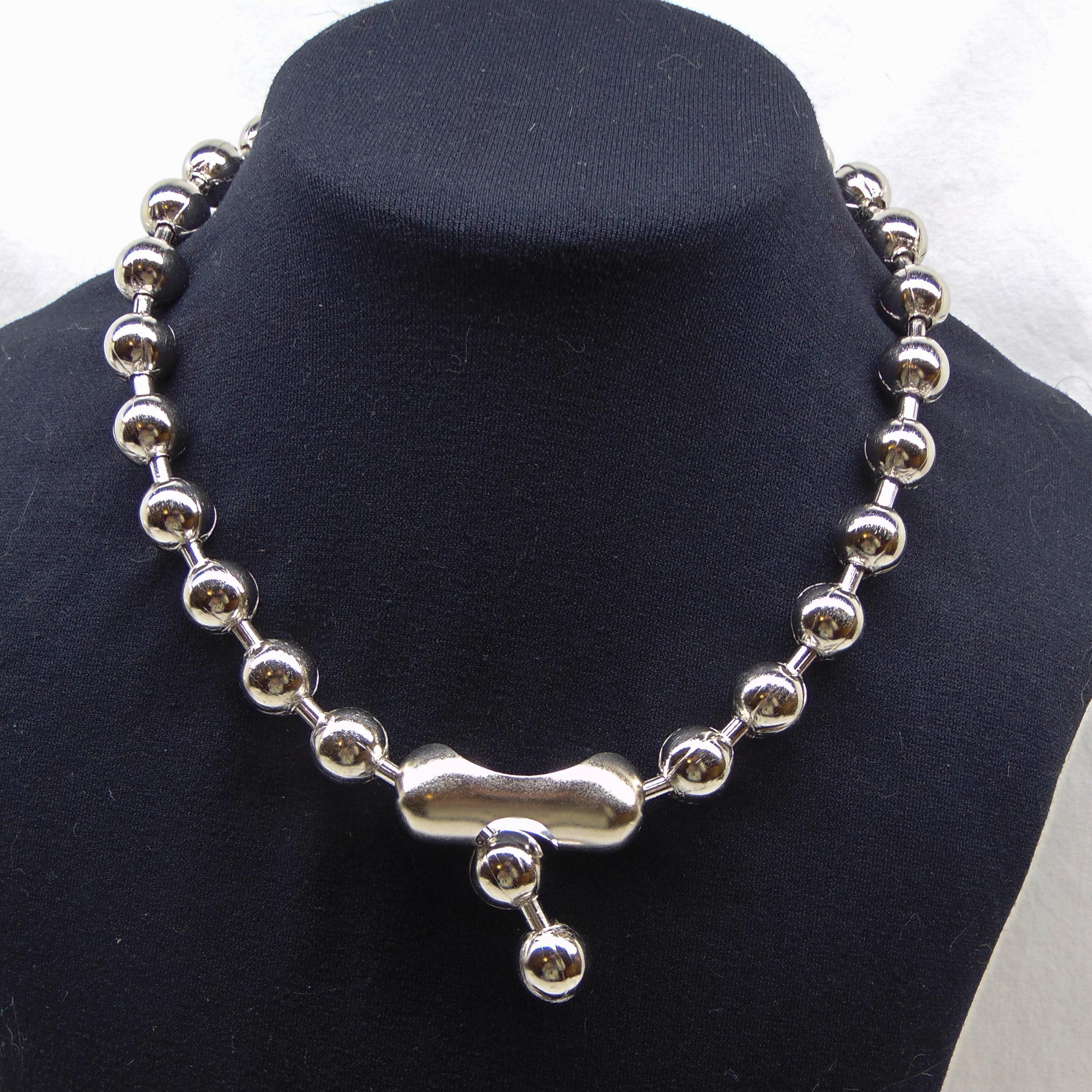 Extra Large BALL Chain Necklace or Bracelet ~ Chunky Steel Bead Extra Large BALL Chain Necklace or Bracelet ~ Chunky Steel Bead