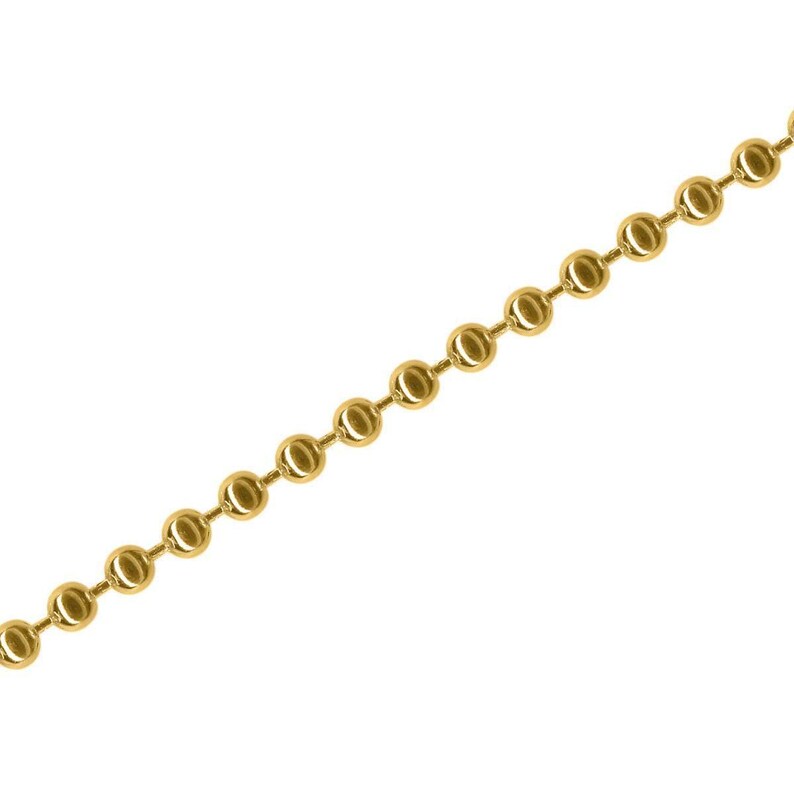 REAL Brass Ball Chain, 3.2mm Round Bead, Bulk Lengths with Connectors image 7