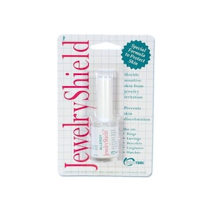 ALLERGY JEWELRY SHIELD to protect Skin ~ Brush on Protective Barrier Protects Skin ~  0.5 ounce bottle ~ Helps with metal allergies