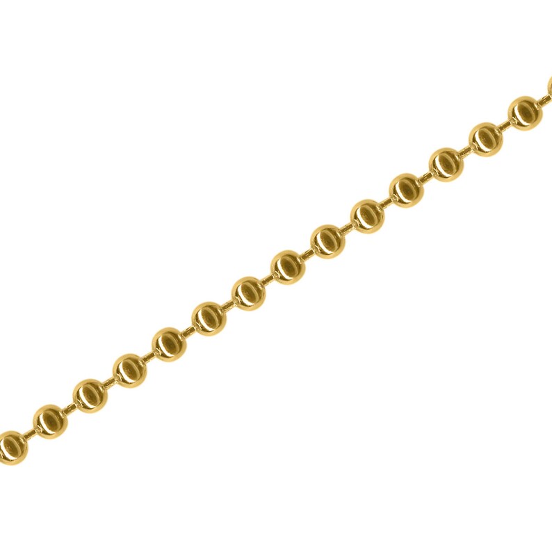 100 Solid Brass BALL CHAIN 3.2mm Round Bead / 6 Size Bulk Etsy