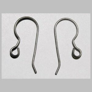 Pure TITANIUM French Hook Ear Wires Earrings Grade 1 No Nickel Hypo-Allergenic ~ 20mm Post ~ EU Compliant ~ Earring Findings ~