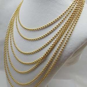 REAL Brass Ball Chain, 3.2mm Round Bead, Bulk Lengths with Connectors image 6
