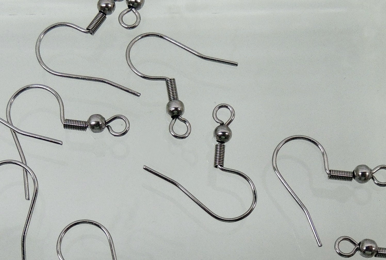 JewelrySupply French Hook Earring Wire with Bead & Spring Surgical  Stainless Steel (10-Pcs)