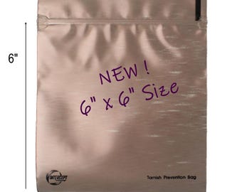 Tarnish Prevention Bags 6" x 6" , Jewelry Storage, Anti Tarnish Intercept Technology