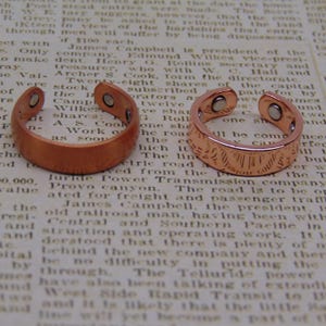 Pure COPPER Magnetic Ring   Smooth Finish ~ Pick shiny or matte or Mix!   Simple + Beautiful ~ Men + Women ~ 4 Magnets ~ Minimalistic Design