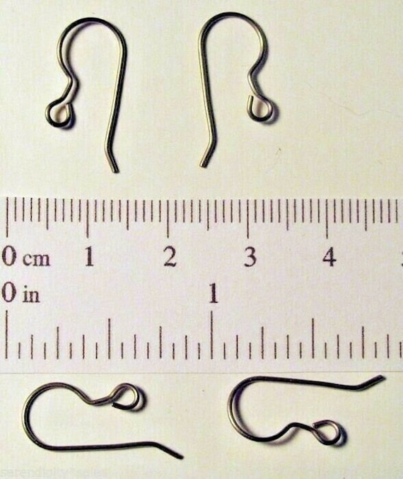 Pure TITANIUM French Hook Ear Wires Earrings Grade 1 No