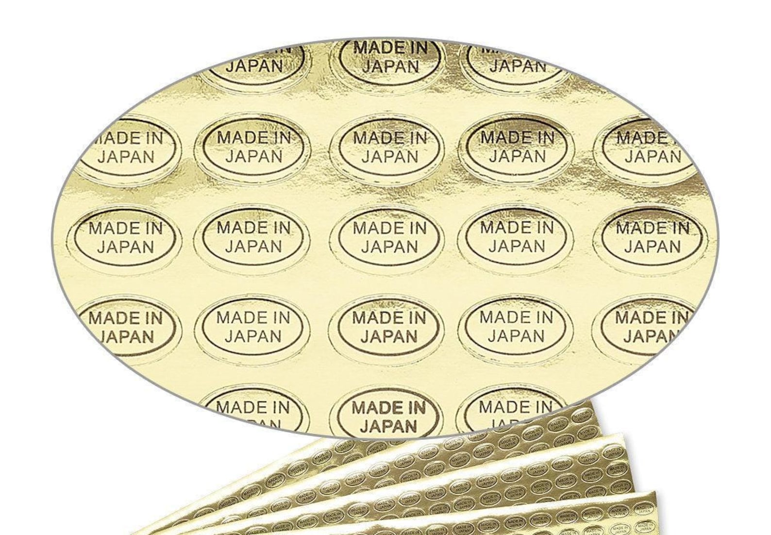 Adhesive Labels Tags ~marked "made in Japan" Qty 100 - 1000 Peel off ...