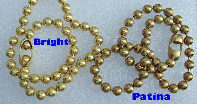 Large 8mm 100% Brass BALL CHAIN Round Bead 8mm / #15 size ~ Bulk Lengths 3 feet to 50 feet Bright or Patina Finish ~ Connectors available Bild 1