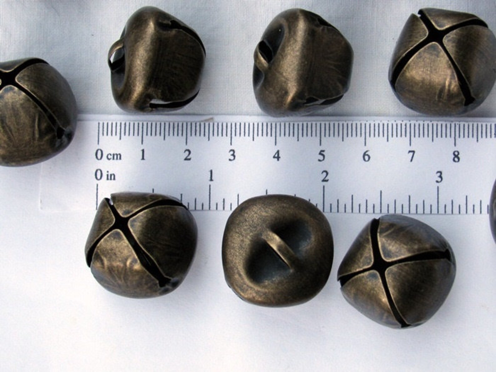 12 Antique Brass Jingle Bells 25mm 1 Metal Craft Etsy