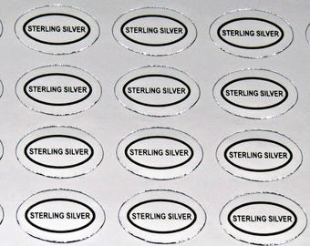 100 Peel Off Adhesive LABELS Tags ~ Oval 1/2" X 5/16" Marked "MADE IN - Foto 14