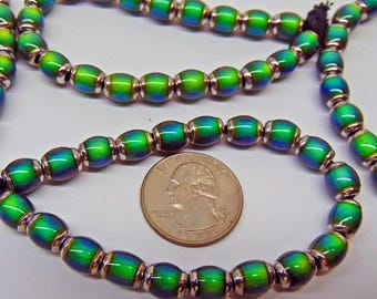 Oval Mood Beads  9x6mm ~ Barrel  9mm x 6mm  ~  Lots of  5,  10,  20, or 50   ~ Spacer or Focal Bead ~ Color Changing Mirage Bead