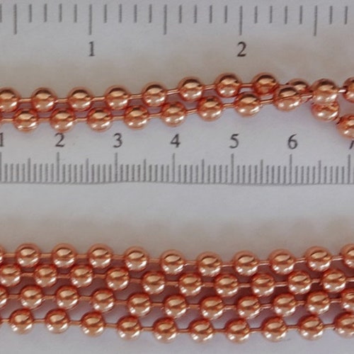 Pure COPPER Ball Chain 6.3mm 13 Various Bulk Lengths 5ft Etsy