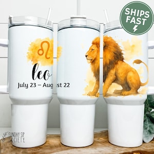 Personalized Zodiac Tumbler 40 oz Travel Cup Astrology Gift Bridesmaid tumbler, Zodiac Sign Gift Birthday Sign Tumbler With Handle For Mom