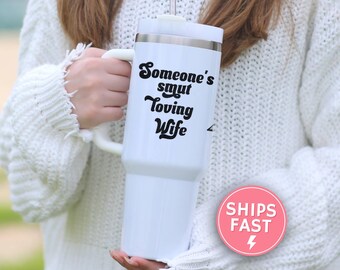 Personalized Smut Reader 40oz Tumbler with Handle Spicy Reader Gift Custom Book Lover Gift SMUT Reader Bookish Merch Quencher Book Club Gift