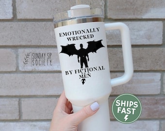 Book Lover Gift 40oz Tumbler With Handle SMUT Reader Bookish Merch Quencher Cute Book Club Gift One More Chapter Booktrovert Fantasy Tumbler