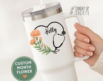 Personalized Nurse 40OZ Tumbler, Medical Tumbler, Nurse Gift, Nursing Student, RN LPN, Nurse Graduate, Doctor Gift, Nurse Appreciation Gift
