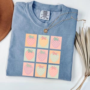 Retro Checkered Strawberry Teacher Tee - Comfort Colors Summer School Shirt