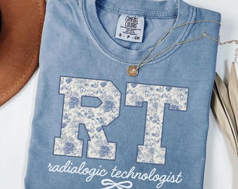 Radiologic Technologist Shirt: Floral RT, X-Ray Tech Gift, Medical Imaging Tee