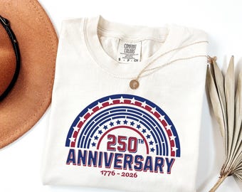 250th Anniversary Shirt 1776 2026 Patriotic USA Tee, America Birthday Shirt, Fourth of July Retro T-Shirt Gift, Patriotic Rainbow Tee