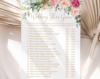 Hochzeitsschuh-Spiel mit Blumenmuster, P51