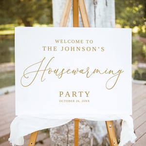 PRINTED or DIGITAL Housewarming Party Sign, Modern New House Party Poster or Foam Board, PB70