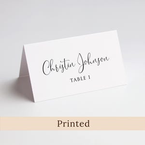 Cartes de marque minimalistes, cartes de visite modernes pour mariage, cartes de table, PW1125-1 IMPRIMÉS et EXPÉDIÉS