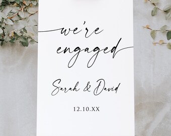 Engagement Party Welcome Sign, We are Engaged Poster or Foam Board, BS2