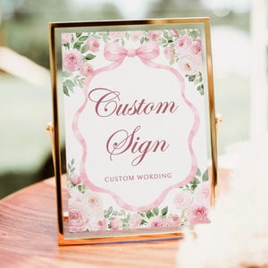 PRINTED or DIGITAL Love Shack Fancy Custom Sign, Personalized Table Sign, Unframed, B154