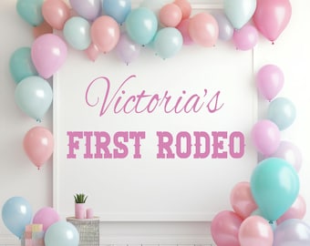 Personalized First Rodeo Wall Decal: Custom Western Nursery Decor a068