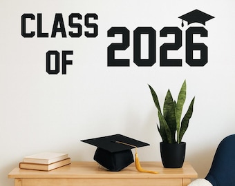 Class of 2026 Vinyl Decal: Graduation Party Backdrop a071