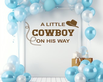 Cowboy Baby Shower Backdrop: Western Theme Decor a045