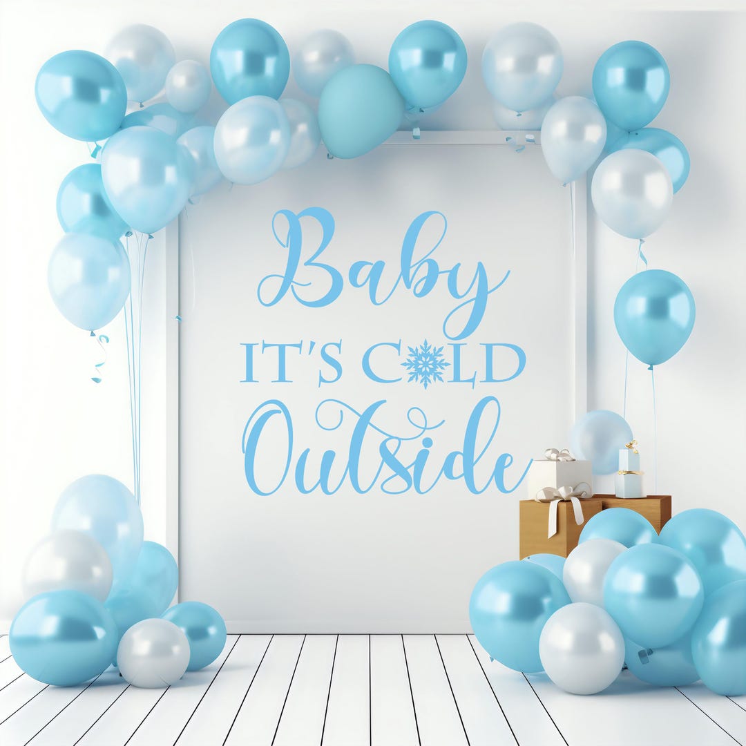 Baby It’s Cold Outside Winter-themed Vinyl Decal for Baby Showers ...
