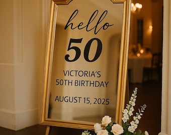 Personalized Birthday Sign Decal, Custom Welcome Sign, Party Decoration a113