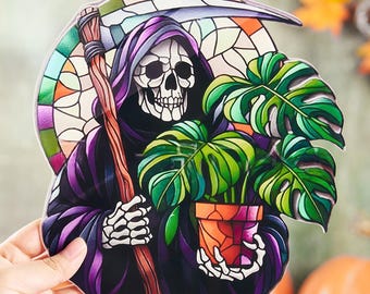 Halloween Ghost Suncatcher,Halloween Acrylic Suncatcher,Halloween Ghost Window Hanging,Halloween Gardening Gift,Halloween Decor,Spooky Home.