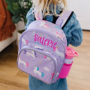 Monogram Backpack and Lunch Bag - 12" Wildkin Unicorn, Preschool, Day Pack, Back to School, Day Care, Diaper Bag, Kindergarten
