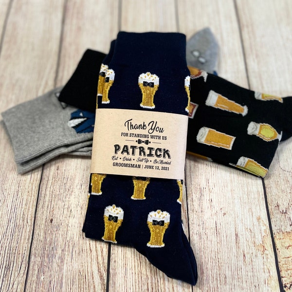 Groomsmen Gift - Groomsmen Proposal, Groomsmen Socks & Sock Labels, Groomsmen Gifts, Best Man Gift, Wedding Socks, Beer Socks