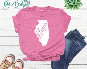 Illinois Tee - Illinois Tshirt | State Shirt | Illinois State Shirt | Illinois State Tshirt | State Tee | State Pride | Bella Canvas Tee