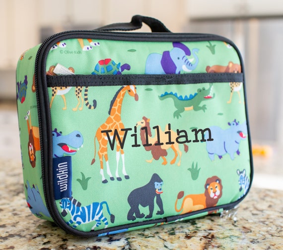 Wildkin Olive Kids Wild Animals Lunch Box - Green