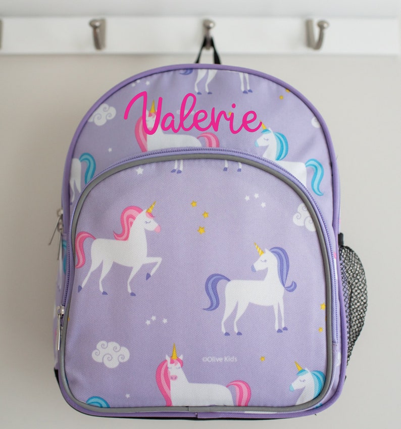 Monogram Backpack and Lunch Bag 12 Wildkin Unicorn Etsy