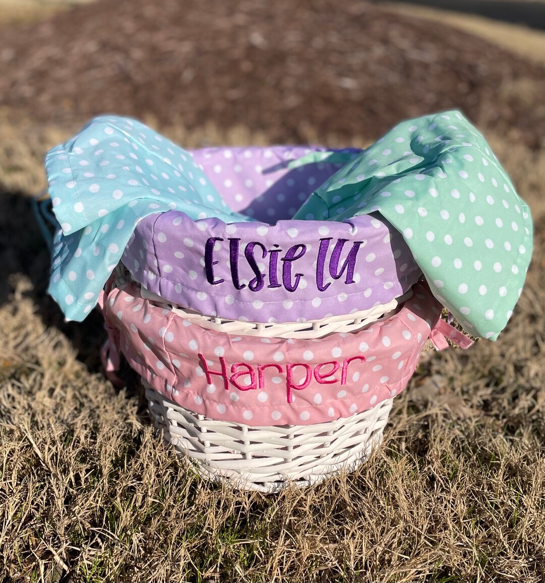 Easter Basket Liners Personalized Liner Only Easter Basket Etsy