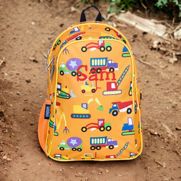 Personalized Construction Backpack Lunch Bag Set – Wildkin 15 Inch