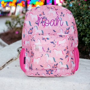 Monogram Backpack and Lunch Bag - 16in  Wildkin, personalized, Magical Unicorn, back to school, backpack for boys, elementary