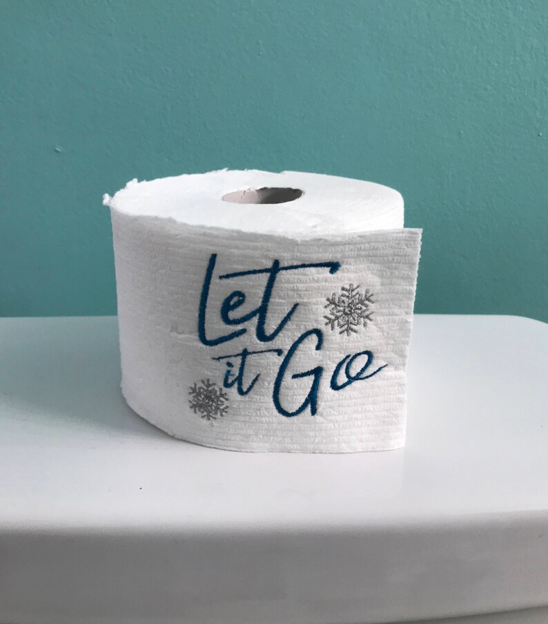 Custom Embroidered Toilet Paper Rolls Let it Go I Gift Etsy