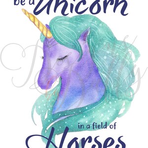 Be a Unicorn Printable Wall Art Instant Download Printable Art Wall Art ...